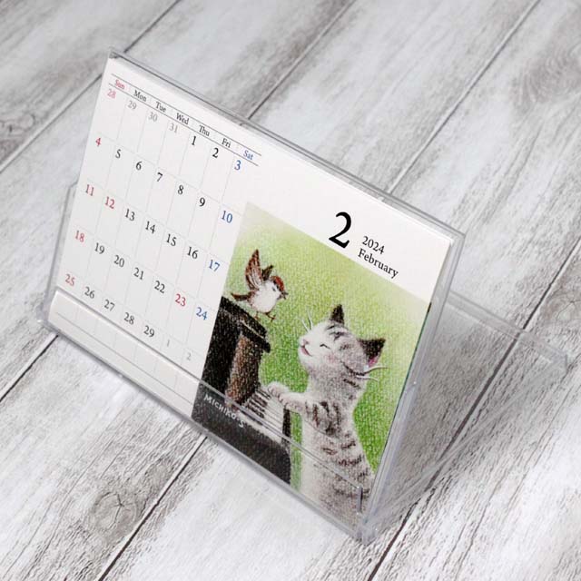 String cat カレンダー２０２４ 下島みちこ 弦楽器 音楽雑貨 音楽グッズ