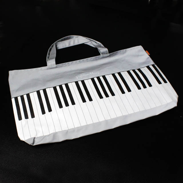 レッスンバッグ トートバッグ ピアノ鍵盤 反射素材 リフレクション 音楽雑貨 音楽ギフト