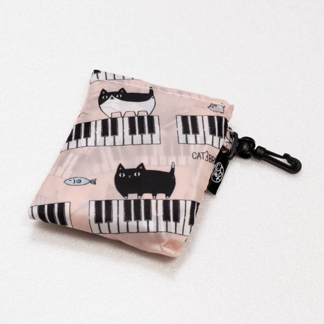 ピアノ鍵盤 猫６兄弟 エコバッグ 音楽雑貨 音楽グッズ 発表会記念品