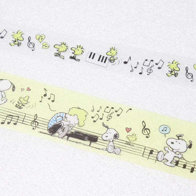 マスキングテープ スヌーピー Snoopy ピアノ鍵盤 音楽雑貨 音楽グッズ 音楽文具