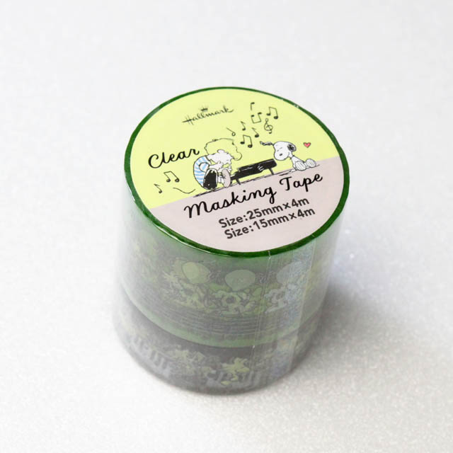 マスキングテープ 《スヌーピーとピアノ》 2本セット 825881 音楽雑貨