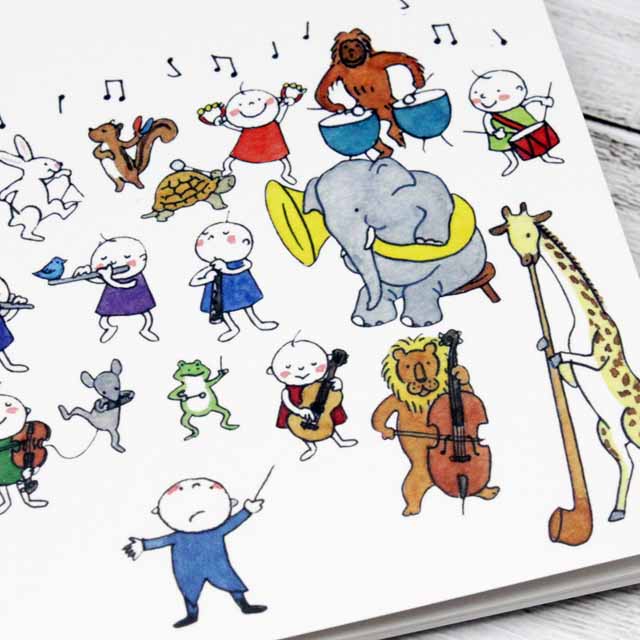 A5版 罫線ノート Quu音楽隊 楽器 音楽雑貨 音楽グッズ