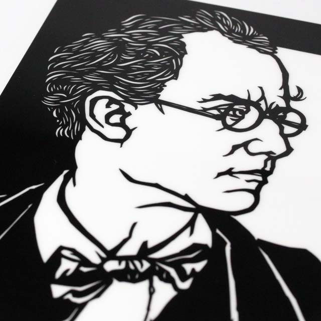 マーラー Mahler クリアファイル クリアフォルダ 切り絵 栗田大地 音楽雑貨 音楽グッズ 音楽文具 音楽ギフト