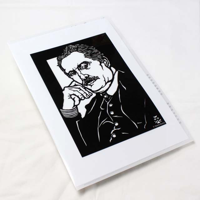 プッチーニ Puccini クリアファイル クリアフォルダ 切り絵 栗田大地 音楽雑貨 音楽グッズ 音楽文具 音楽ギフト