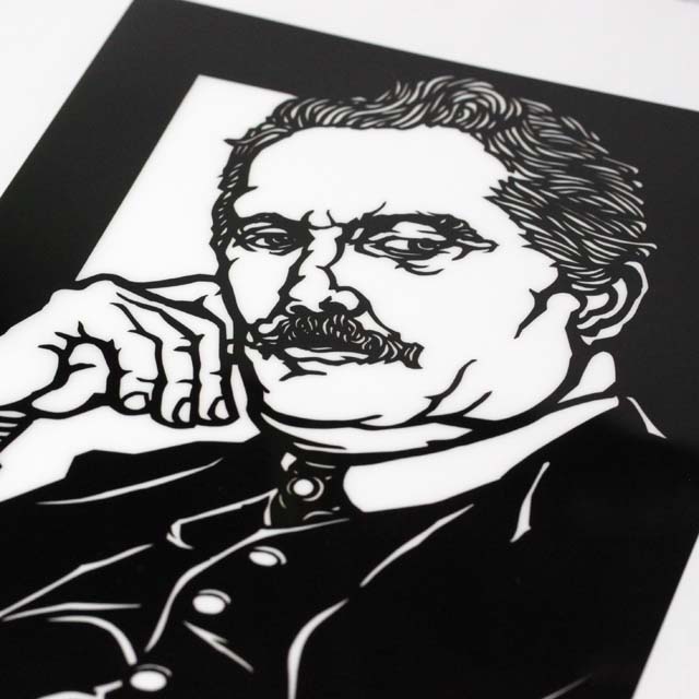 プッチーニ Puccini クリアファイル クリアフォルダ 切り絵 栗田大地 音楽雑貨 音楽グッズ 音楽文具 音楽ギフト