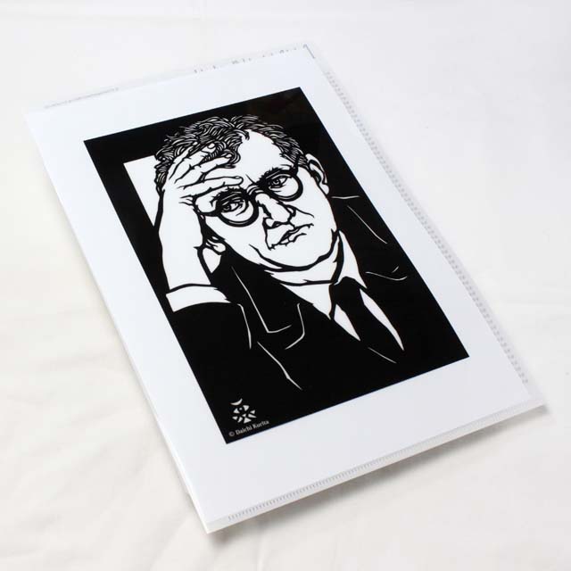 ショスタコーヴィチ Shostakovich クリアファイル クリアフォルダ 切り絵 栗田大地 音楽雑貨 音楽グッズ 音楽文具 音楽ギフト