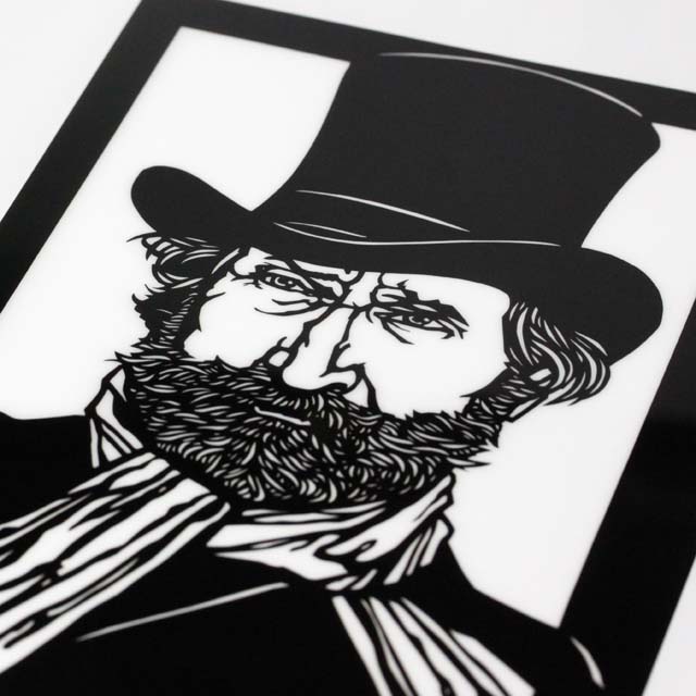 ヴェルディ Verdi クリアファイル クリアフォルダ 切り絵 栗田大地 音楽雑貨 音楽グッズ 音楽文具 音楽ギフト