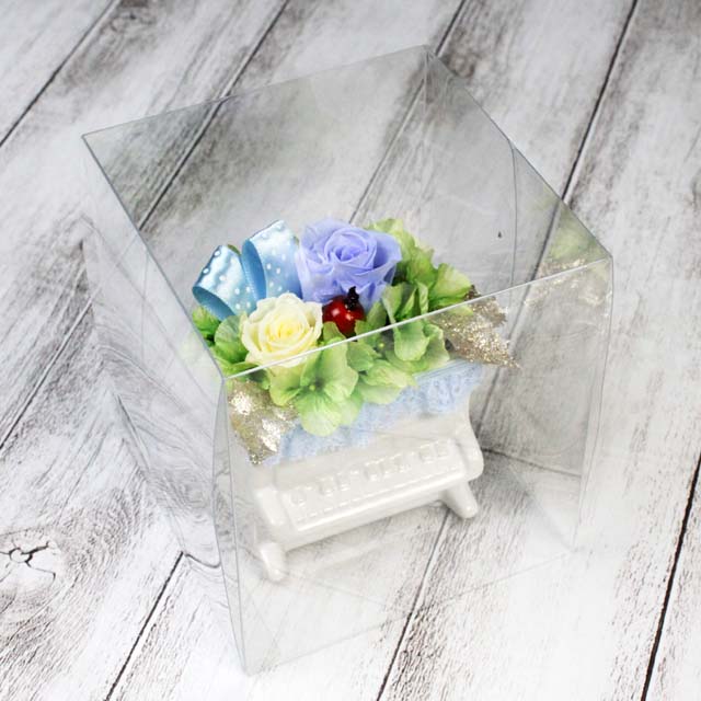 プリザーブドフラワー　ピアノ プリザーブドフラワー 《 アップライトピアノ 【S】ホワイト