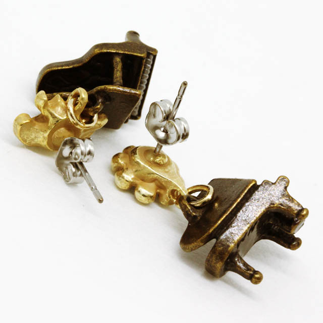 ピアス グランドピアノ ペダル記号 音楽アクセサリー 音楽雑貨 音楽グッズ 音楽ギフト