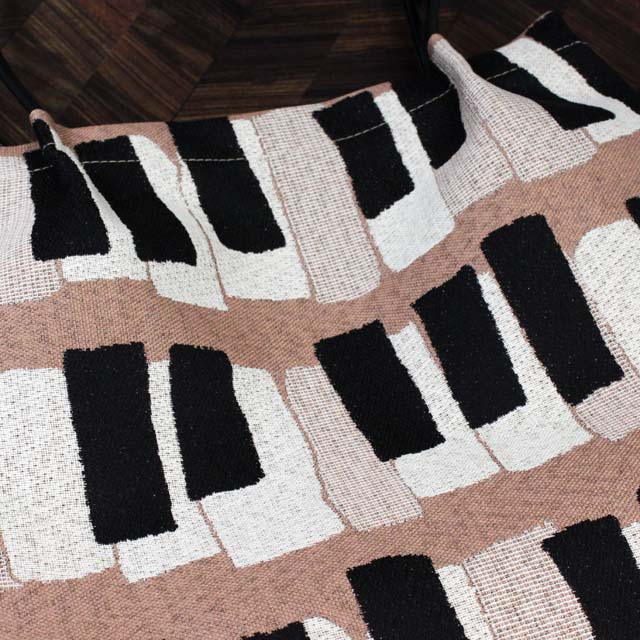 尾州織 ピアノ 鍵盤 トート くすみカラー 音楽ギフト 音楽グッズ 音楽雑貨