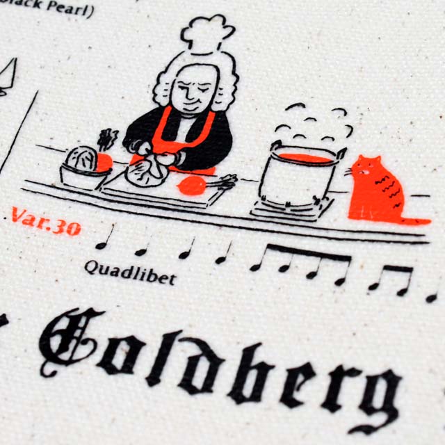 キャンバス トートバッグ バッハ Bach ゴールドベルク変奏曲 音楽雑貨 音楽グッズ 音楽ギフト
