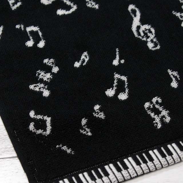 タオルハンカチ 今治 ピアノ鍵盤 音符 音楽雑貨 音楽グッズ 発表会記念品