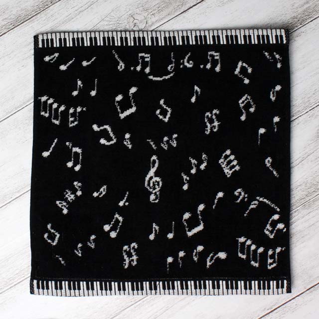タオルハンカチ 今治 ピアノ鍵盤 音符 音楽雑貨 音楽グッズ 発表会記念品