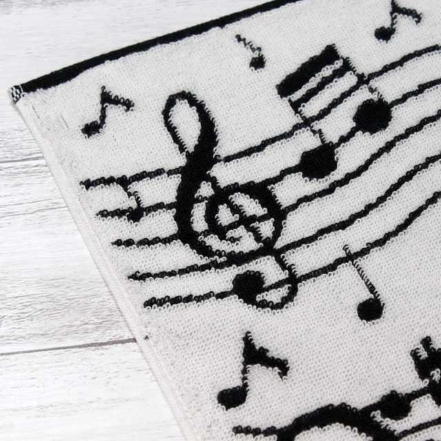 タオルハンカチ 今治 五線譜 音符 音楽雑貨 音楽グッズ 発表会記念品