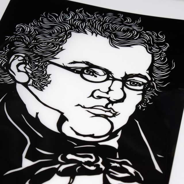 シューベルト Schubert クリアファイル クリアフォルダ 切り絵 栗田大地 音楽雑貨 音楽グッズ 音楽文具 音楽ギフト