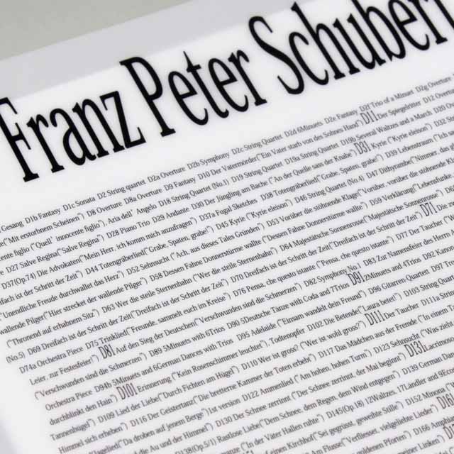 シューベルト Schubert クリアファイル クリアフォルダ 切り絵 栗田大地 音楽雑貨 音楽グッズ 音楽文具 音楽ギフト