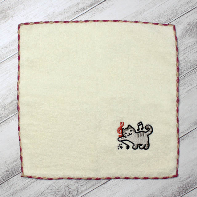 音楽風水ハンカチ ト音記号 音符 音楽雑貨 音楽グッズ 発表会記念品