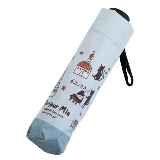 パリの音楽隊 晴雨兼用 折り畳み傘 Bonjour Mie 音楽雑貨 音楽グッズ 音楽ギフト