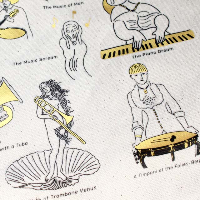 名画de音楽 マスターピース トートバッグ 楽器 音楽雑貨 音楽グッズ 音楽ギフト