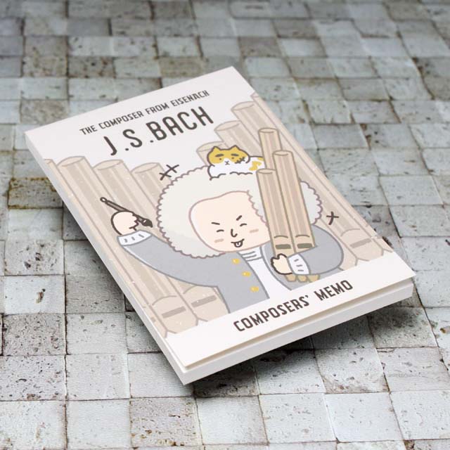 Bach バッハ メモ帳 メモパッド 作曲家 Composer 音楽雑貨 音楽グッズ