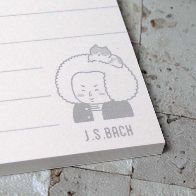 Bach バッハ メモ帳 メモパッド 作曲家 Composer 音楽雑貨 音楽グッズ