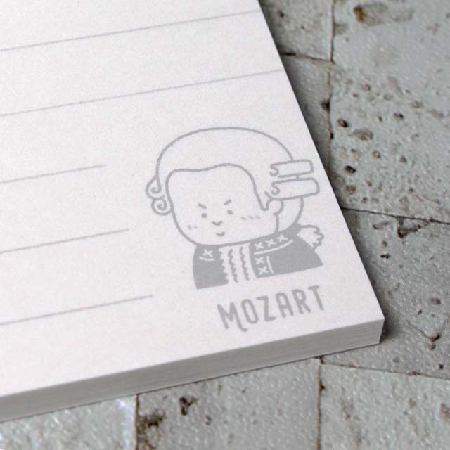 Mozart モーツァルト メモ帳 メモパッド 作曲家 Composer 音楽雑貨 音楽グッズ