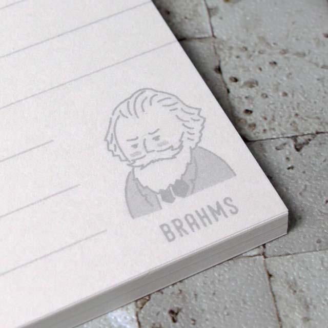Brahms ブラームス メモ帳 メモパッド 作曲家 Composer 音楽雑貨 音楽グッズ