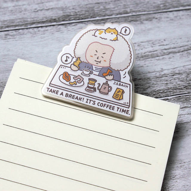 アクリルクリップ バッハ Bach 音楽雑貨 音楽グッズ 音楽ギフト