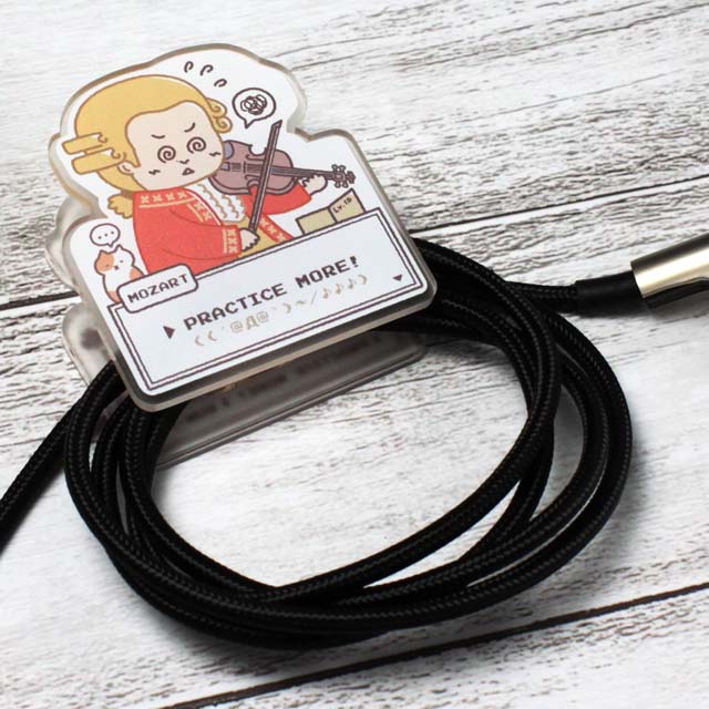 アクリルクリップ モーツァルト Mozart 音楽雑貨 音楽グッズ 音楽ギフト