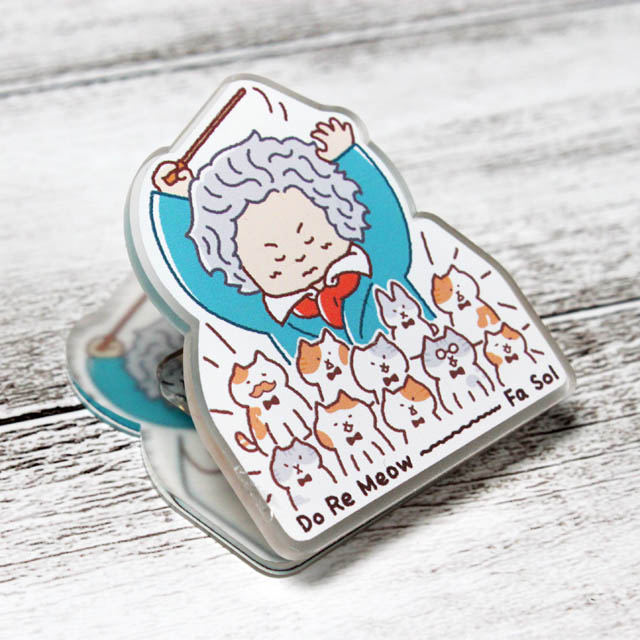 アクリルクリップ ベートーヴェン Beethoven 音楽雑貨 音楽グッズ 音楽ギフト