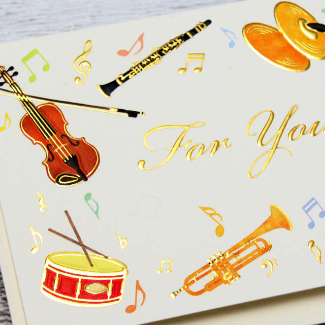 多目的カード ミニカード  ピアノ ヴァイオリン クラリネット For You 音楽雑貨 音楽ギフト