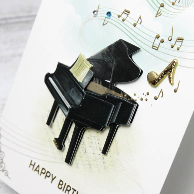 誕生カード バースデーカード グランドピアノ HAPPY BIRTHDAY 音楽雑貨 音楽ギフト