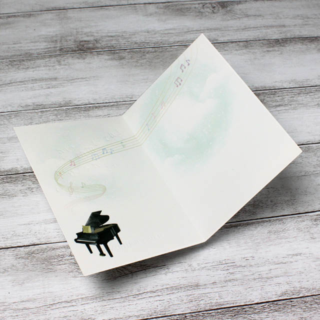 誕生カード バースデーカード グランドピアノ HAPPY BIRTHDAY 音楽雑貨 音楽ギフト