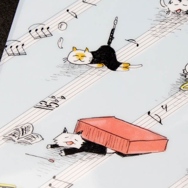 A4クリアファイル 落ち込んだ音楽家 楽器 オーケストラ 音楽雑貨 音楽グッズ 音楽ギフト