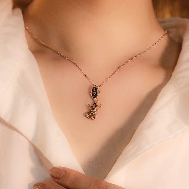 ヴァイオリン ト音記号 ペンダント ネックレス 音楽雑貨 音楽ギフト 音楽アクセサリー