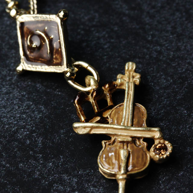 チェロ ヘ音記号 ペンダント ネックレス 音楽雑貨 音楽ギフト 音楽アクセサリー