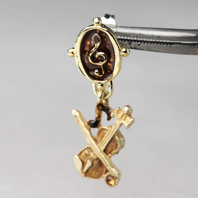 ヴァイオリン ト音記号 ピアス イヤリング 音楽雑貨 音楽ギフト 音楽アクセサリー