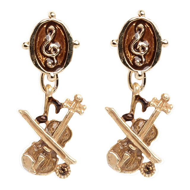 ヴァイオリン ト音記号 ピアス イヤリング 音楽雑貨 音楽ギフト 音楽アクセサリー