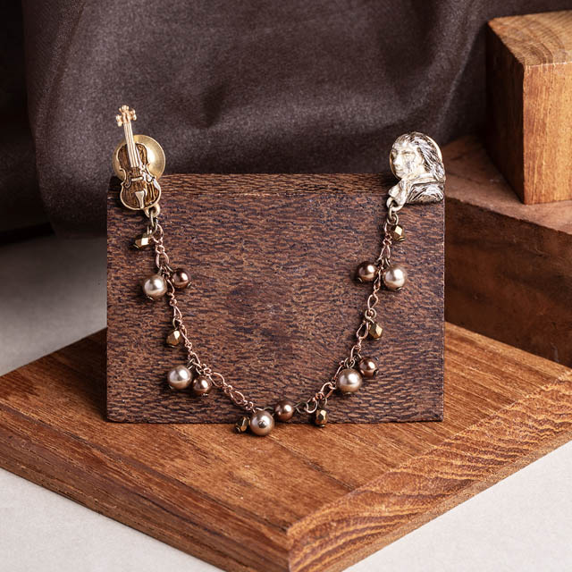 ヴァイオリン ストラディバリ タックピン 音楽雑貨 音楽ギフト 音楽アクセサリー