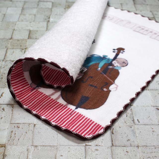 泉州タオル ShinziKatoh タオルハンカチ アイネクライネ 弦楽器 音楽雑貨 音楽グッズ 音楽ギフト