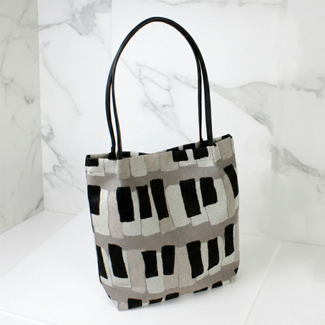 尾州織 ピアノ 鍵盤 トート くすみカラー 音楽ギフト 音楽グッズ 音楽雑貨