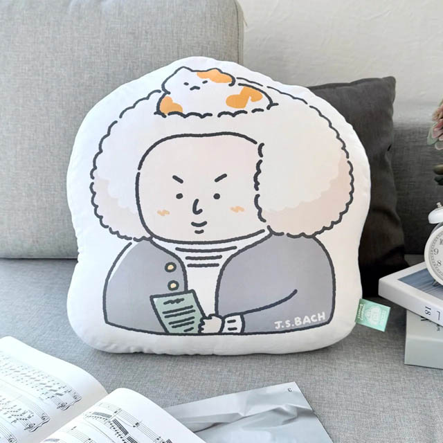 バッハ Bach 作曲家 ピロー クッション 音楽雑貨 音楽グッズ 音楽ギフト