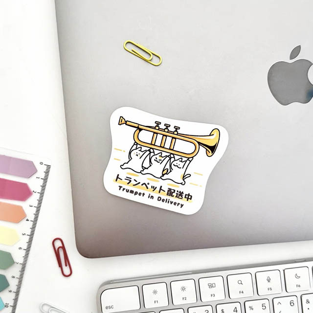 トランペット Trumpet ステッカー ニャマト楽器便 音楽雑貨 音楽グッズ