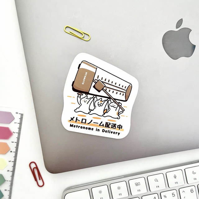 メトロノーム metronome ステッカー ニャマト楽器便 音楽雑貨 音楽グッズ