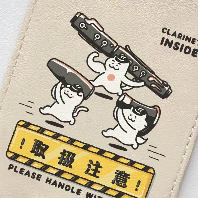 楽器便 ラゲッジタグ クラリネット Clarinet 音楽雑貨 音楽グッズ 音楽ギフト