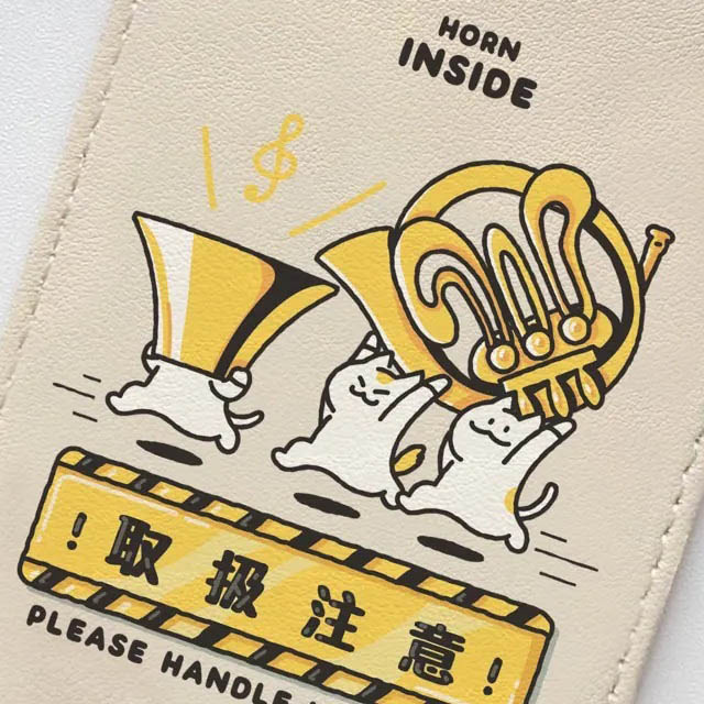 楽器便 ラゲッジタグ ホルン Horn 音楽雑貨 音楽グッズ 音楽ギフト