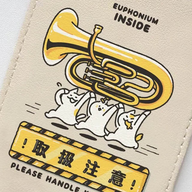 楽器便 ラゲッジタグ ユーフォニアム Euphonium 音楽雑貨 音楽グッズ 音楽ギフト