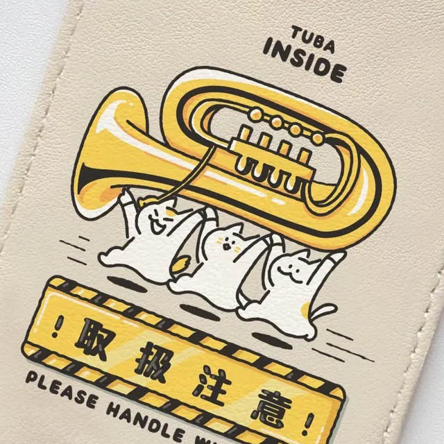楽器便 ラゲッジタグ チューバ Tuba 音楽雑貨 音楽グッズ 音楽ギフト