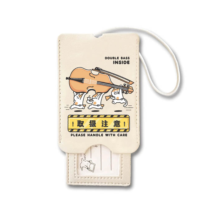 楽器便 ラゲッジタグ コントラバス ダブルベース Contrabass Doublebass 音楽雑貨 音楽グッズ 音楽ギフト