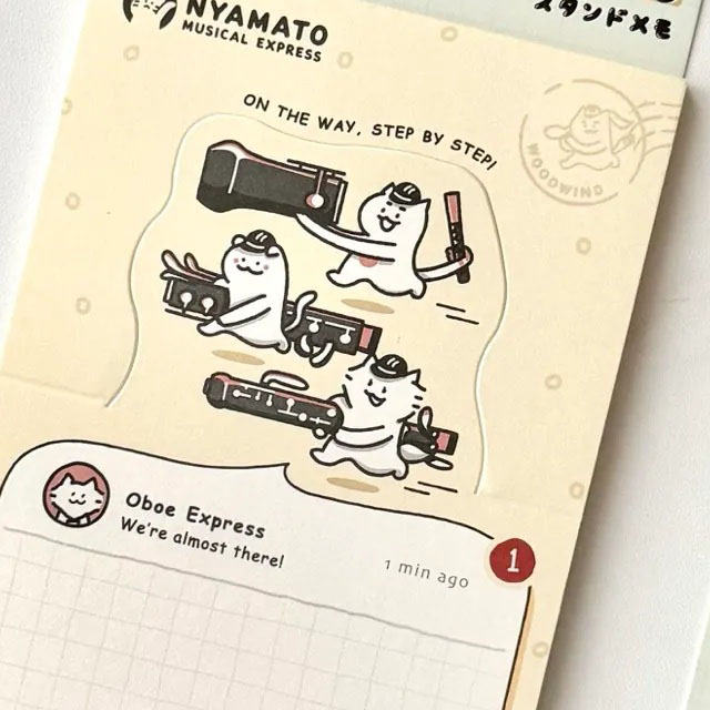 オーボエ Oboe  楽器便 スタンドメモ 音楽雑貨 音楽グッズ